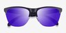 Oakley Frogskins Lite Matte Black PlasticSunglass Frames from EyeBuyDirect, Closed View