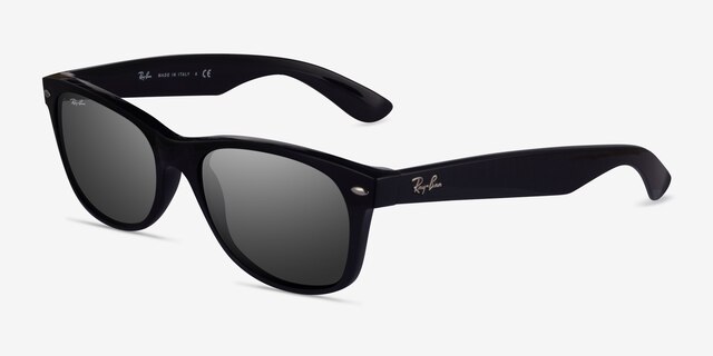Ray-Ban RB2132 Wayfarer Black PlasticSunglass Frames from EyeBuyDirect, Angle View