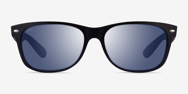 Ray-Ban RB2132 Wayfarer Matte Black PlasticSunglass Frames from EyeBuyDirect, Front View
