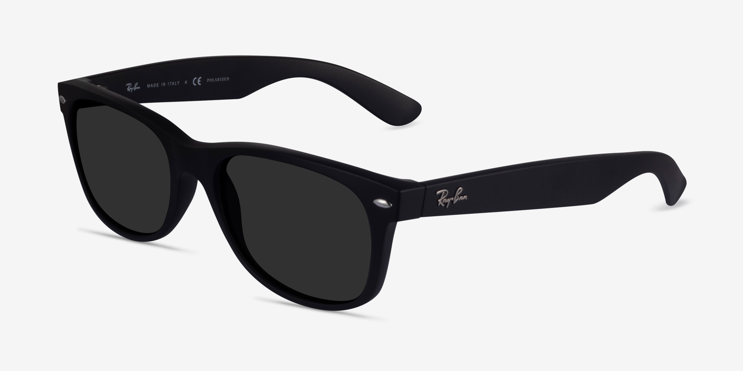 Ray Ban RB2132 Wayfarer Rectangle Matte Black Frame Prescription Sunglasses Eyebuydirect Canada