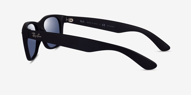 Ray-Ban RB2132 Wayfarer Matte Black PlasticSunglass Frames from EyeBuyDirect, Side View
