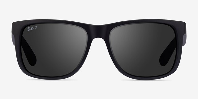 Ray-Ban Justin Black PlasticSunglass Frames from EyeBuyDirect, Front View