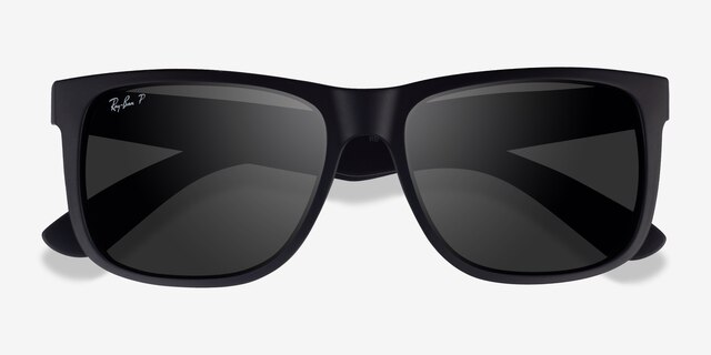 Ray-Ban Justin Black PlasticSunglass Frames from EyeBuyDirect, Closed View