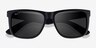 Ray-Ban Justin Black PlasticSunglass Frames from EyeBuyDirect, Closed View