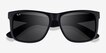Ray-Ban Justin Matte Black PlasticSunglass Frames from EyeBuyDirect, Closed View