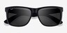 Ray-Ban Justin Matte Black PlasticSunglass Frames from EyeBuyDirect, Closed View