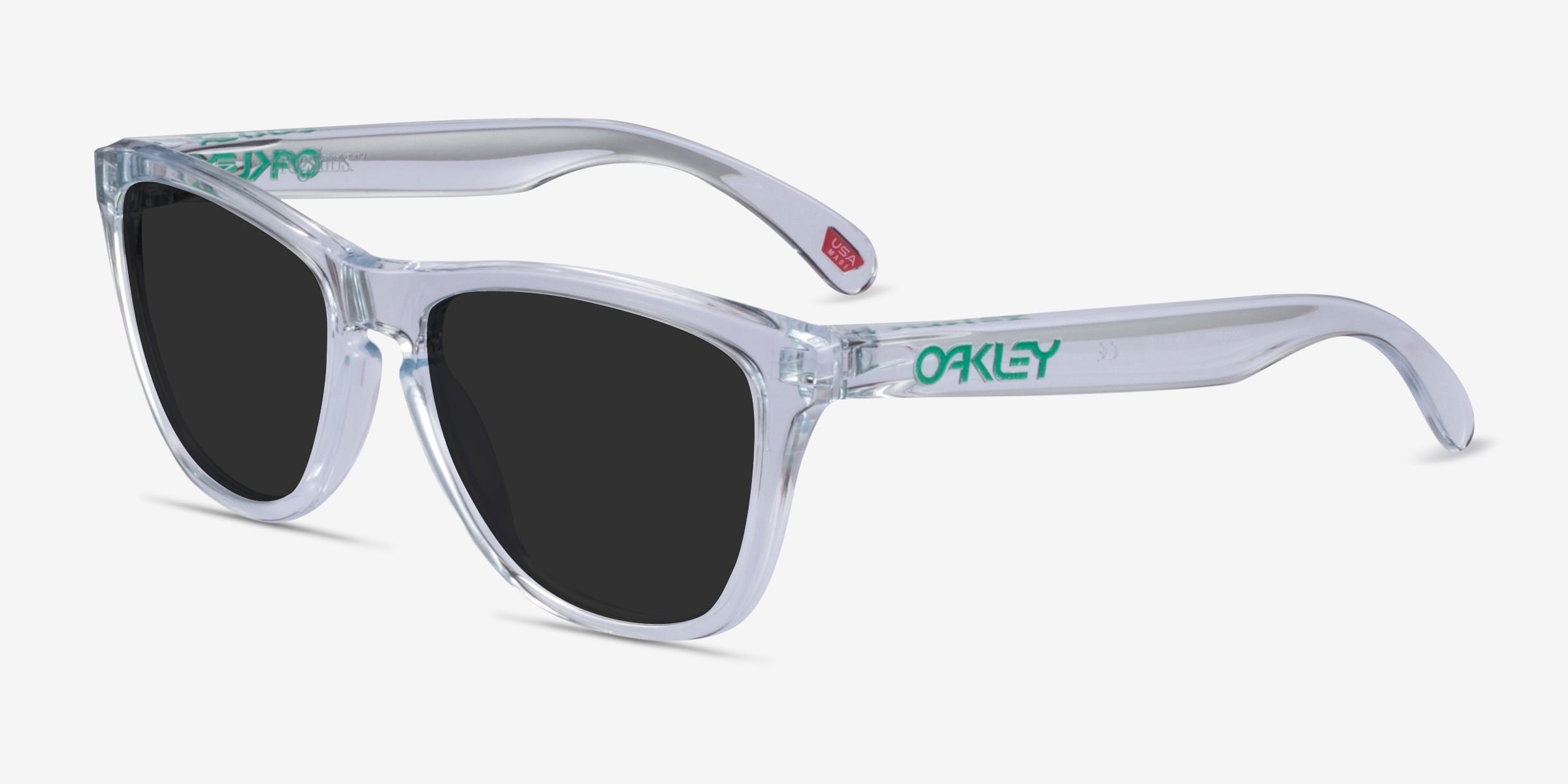 Oakley Frogskins - Square Crystal Black Frame Sunglasses For