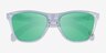 Oakley Frogskins Clear PlasticSunglass Frames from EyeBuyDirect, Closed View