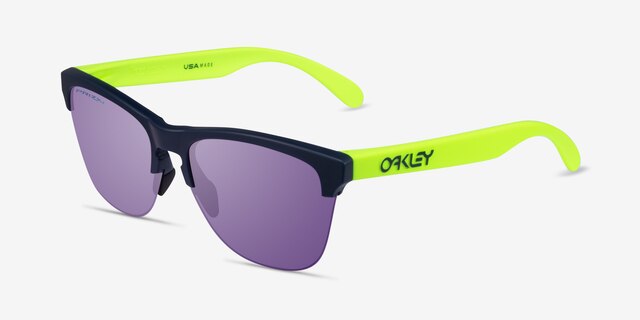 Oakley Frogskins Lite Navy PlasticSunglass Frames from EyeBuyDirect, Angle View