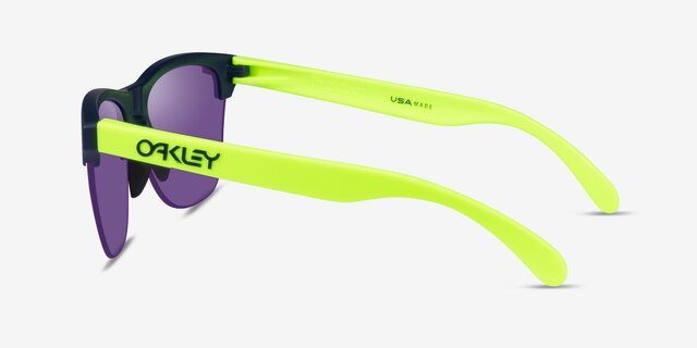 Oakley Frogskins Lite Navy PlasticSunglass Frames from EyeBuyDirect, Side View