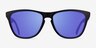 Oakley Frogskins Mix Black PlasticSunglass Frames from EyeBuyDirect, Front View