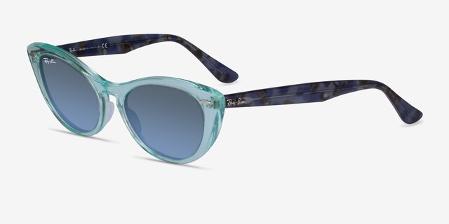 Ray-Ban RB4314N Nina Clear Green AcetateSunglass Frames from EyeBuyDirect, Angle View