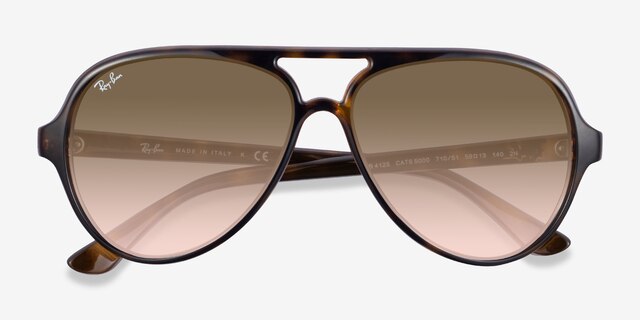Ray-Ban RB4125 Tortoise PlasticSunglass Frames from EyeBuyDirect, Closed View