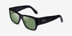 Ray-Ban RB2187 Noir Acétate Soleil de Lunette de vue d'EyeBuyDirect, Vue d'Angle