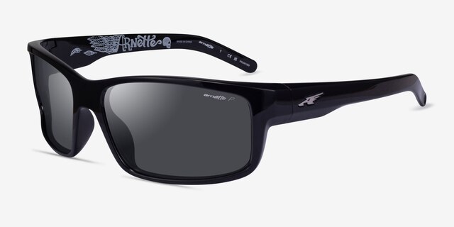 ARNETTE Fastball Shiny Black PlasticSunglass Frames from EyeBuyDirect, Angle View