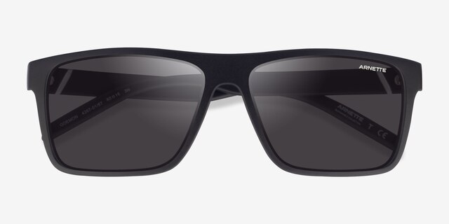 ARNETTE Goemon Matte Black PlasticSunglass Frames from EyeBuyDirect, Closed View