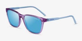 ARNETTE Cortex Transparent Violet Plastique Soleil de Lunette de vue d'EyeBuyDirect, Vue d'Angle