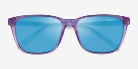ARNETTE Cortex Transparent Violet Plastique Soleil de Lunette de vue d'EyeBuyDirect, Vue Rapprochée