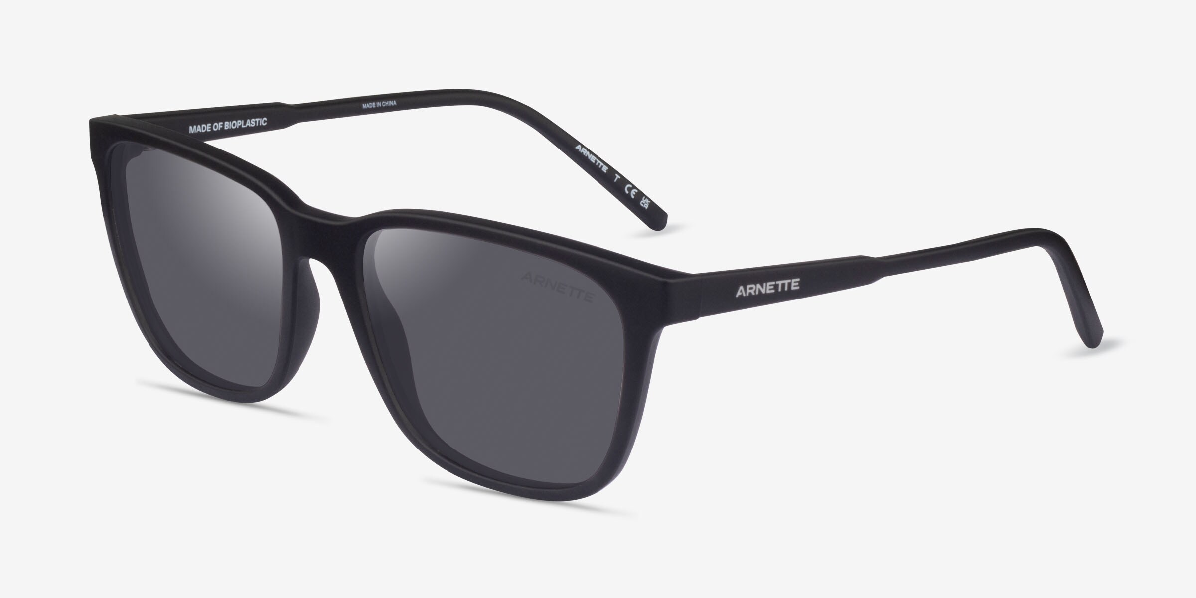 ARNETTE Cortex - Square Matte Black Frame Prescription Sunglasses