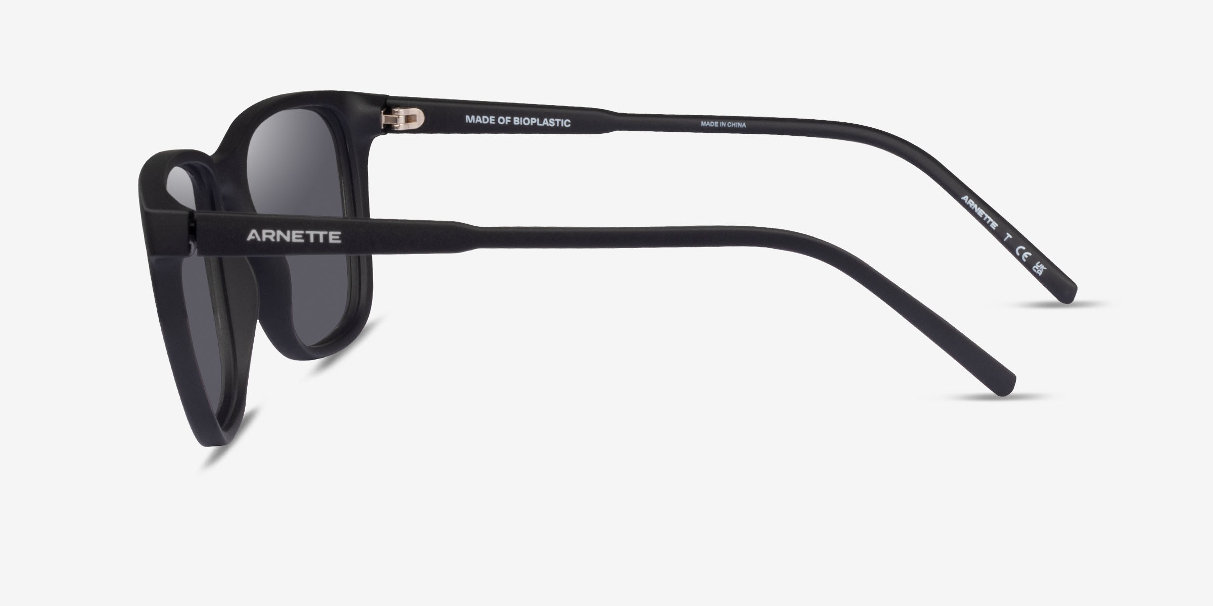 ARNETTE Cortex - Square Matte Black Frame Prescription Sunglasses