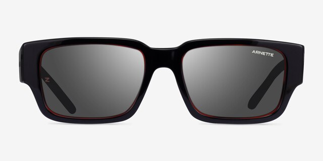 ARNETTE Daken Sandwich Red Black AcetateSunglass Frames from EyeBuyDirect, Front View