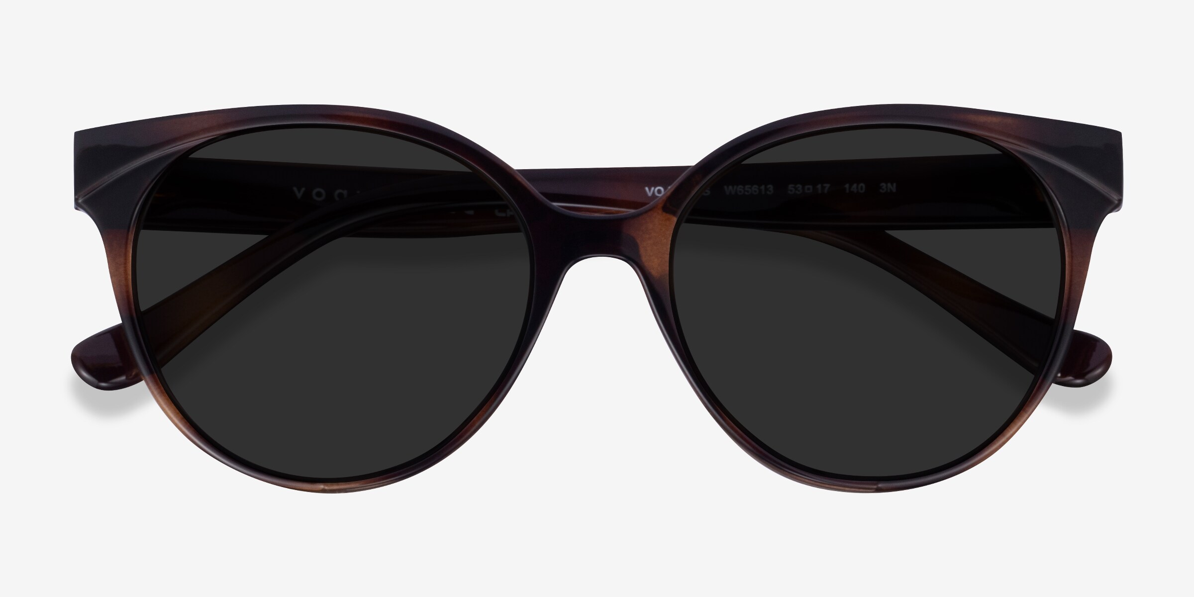 Vogue Eyewear VO5246S - Round Black Frame Sunglasses For Women