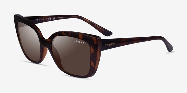 Vogue Eyewear VO5337S Dark Tortoise PlasticSunglass Frames from EyeBuyDirect, Angle View