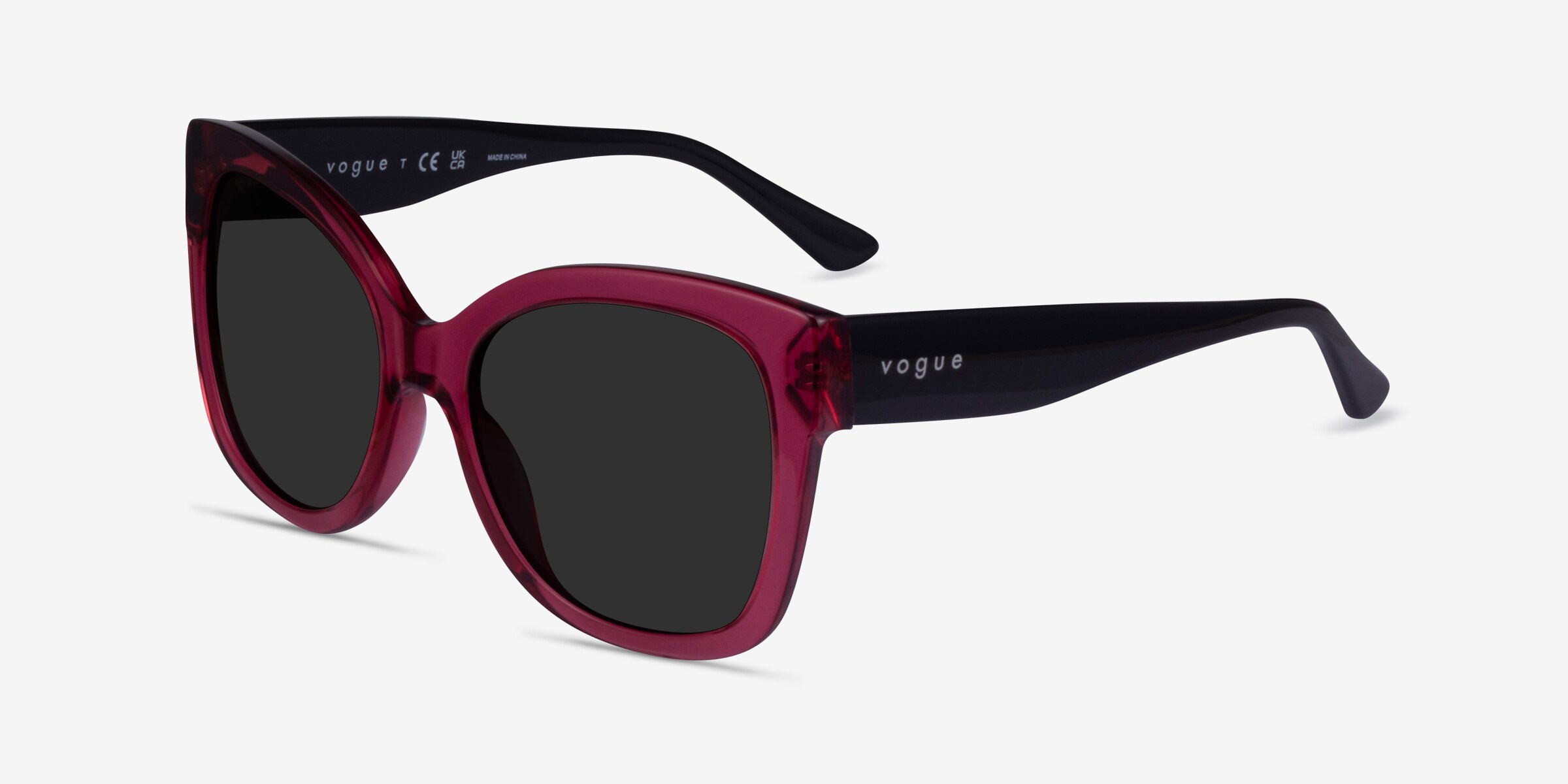 Women’s Vogue Black Sunglasses with Red Branded Case Vogue Red Designer Sunglasses for Women for sale | eBay main image 2