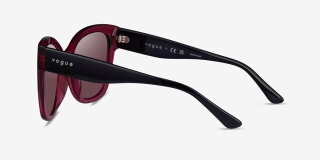 Vogue Eyewear VO5338S Transparent Cherry AcetateSunglass Frames from EyeBuyDirect, Side View