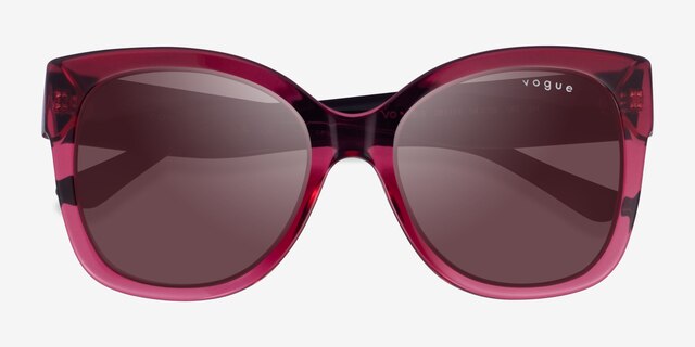 Vogue Eyewear VO5338S Transparent Cherry AcetateSunglass Frames from EyeBuyDirect, Closed View