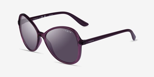 Vogue Eyewear VO5349S Transparent Purple PlasticSunglass Frames from EyeBuyDirect, Angle View
