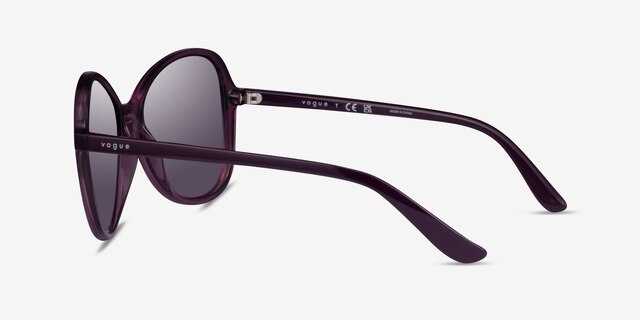 Vogue Eyewear VO5349S Transparent Purple PlasticSunglass Frames from EyeBuyDirect, Side View
