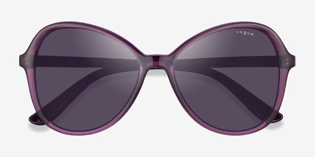 Vogue Eyewear VO5349S Transparent Purple PlasticSunglass Frames from EyeBuyDirect, Closed View