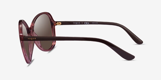 Vogue Eyewear VO5349S Transparent Pink PlasticSunglass Frames from EyeBuyDirect, Side View