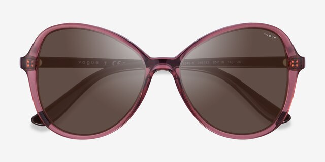 Vogue Eyewear VO5349S Transparent Pink PlasticSunglass Frames from EyeBuyDirect, Closed View