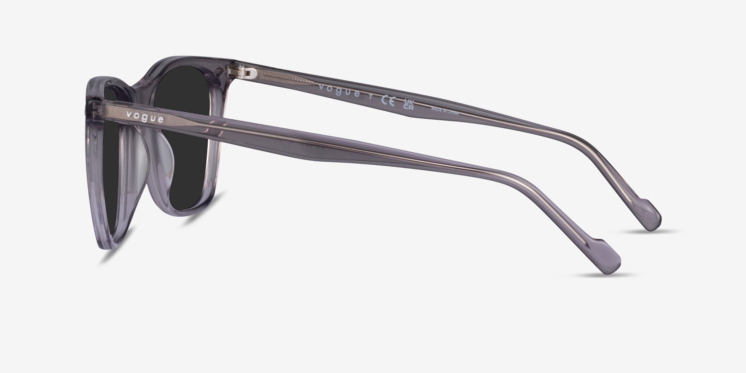 Vogue VO 5351S Sunglasses Gray Crystal Classic Square Style New UNISEX Sunglasses VO5353S - Black - Grey Gradient - Metal | Vogue  main image 3