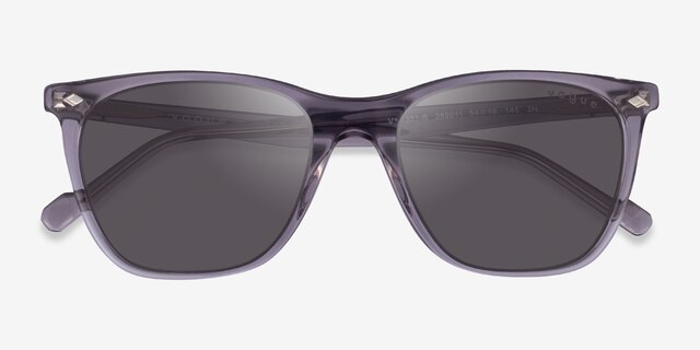 Vogue Eyewear VO5351S Transparent Gray AcetateSunglass Frames from EyeBuyDirect, Closed View