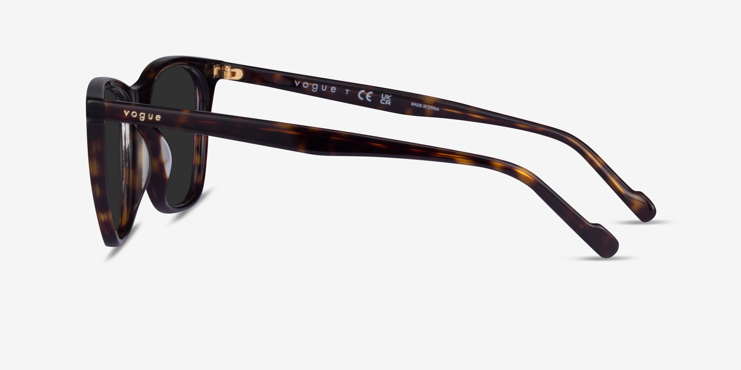 Vogue VO 5351S Sunglasses Gray Crystal Classic Square Style New UNISEX Sunglasses VO5353S - Black - Grey Gradient - Metal | Vogue  main image 2