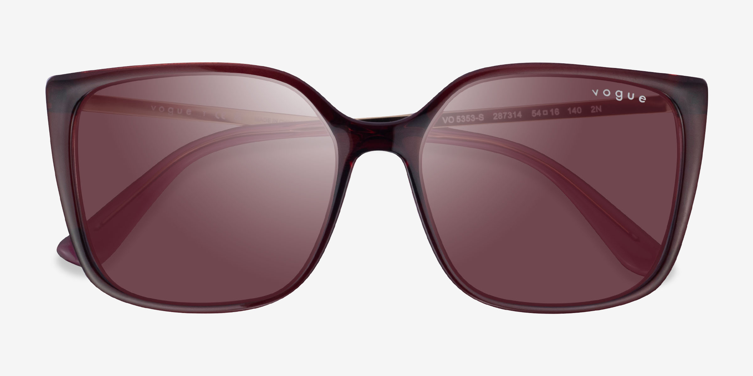 Vogue Eyewear VO5353S - Square Red Frame Sunglasses For Women ...