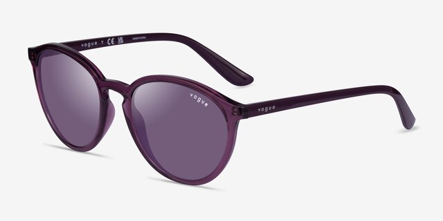 Vogue Eyewear VO5374S Violet Transparent PlasticSunglass Frames from EyeBuyDirect, Angle View