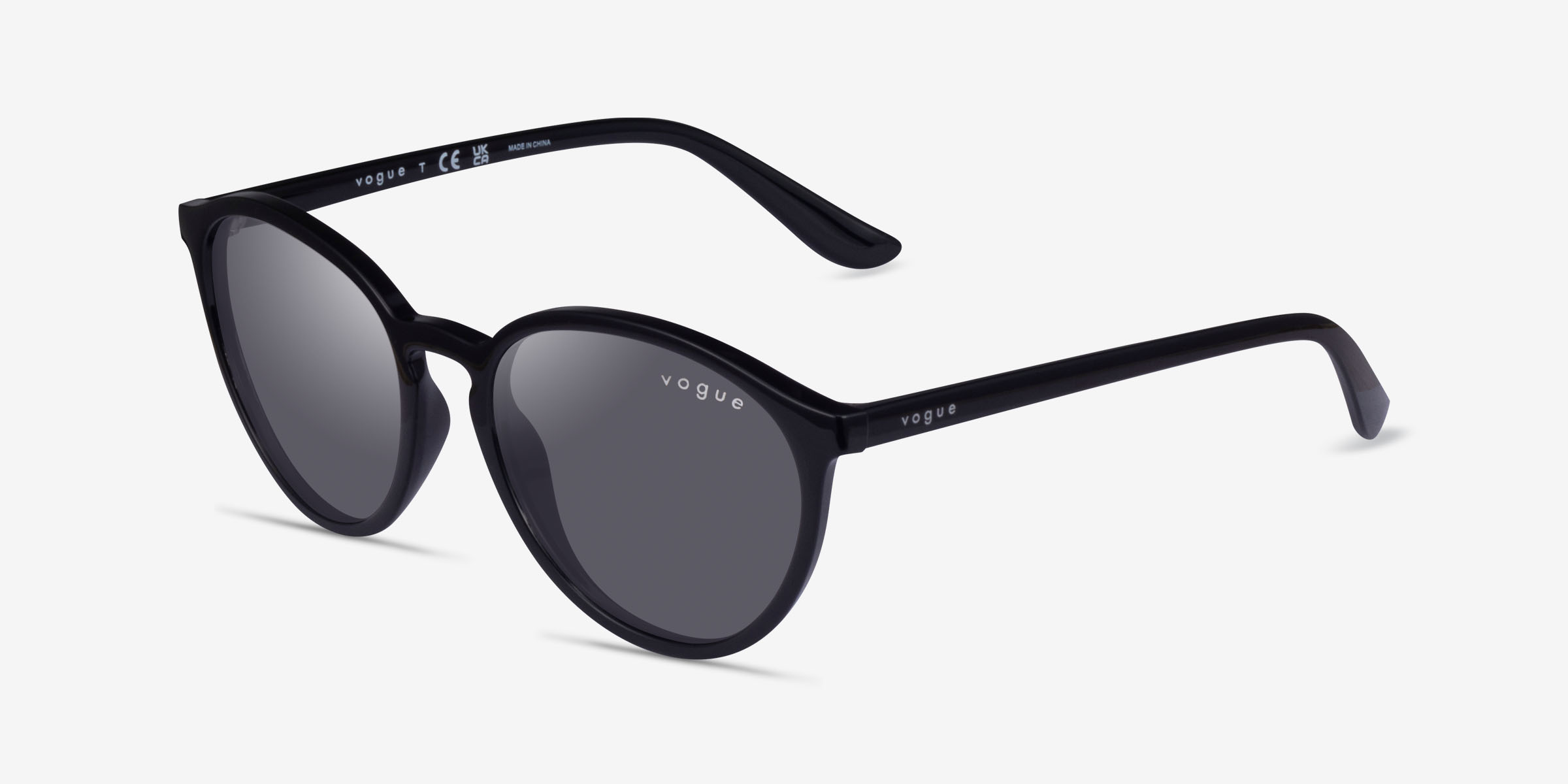 Vogue Eyewear VO5374S Round Black Frame Sunglasses For Women