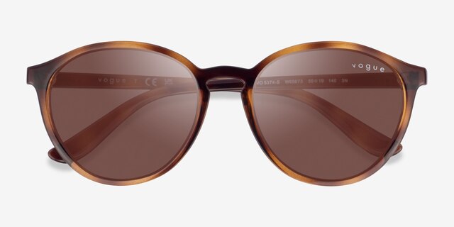 Vogue Eyewear VO5374S Dark Tortoise PlasticSunglass Frames from EyeBuyDirect, Closed View