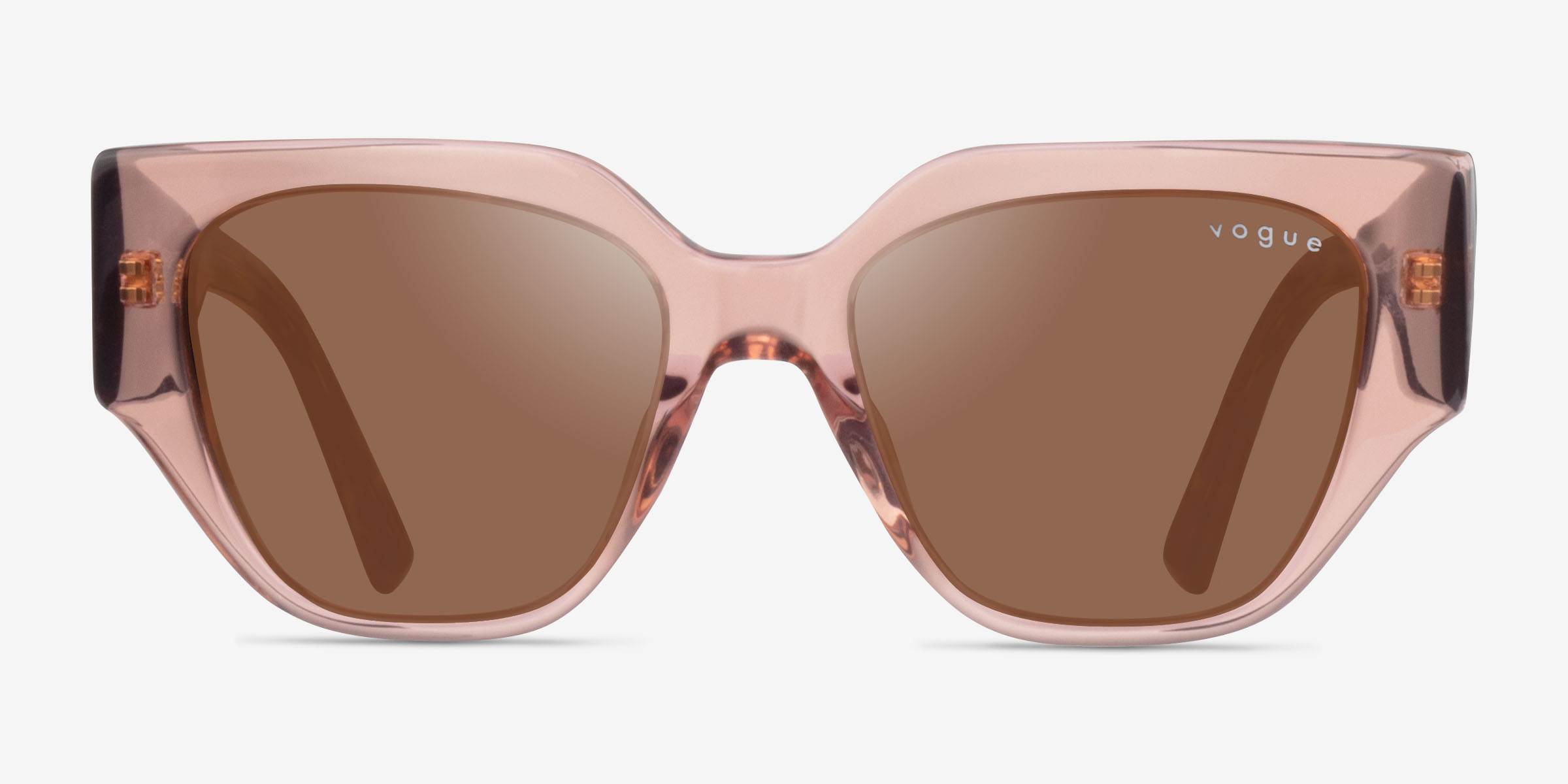 Vogue Eyewear VO5409S - Geometric Transparent Pink Frame Sunglasses For ...
