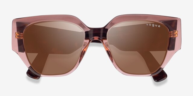 Vogue Eyewear VO5409S Transparent Pink AcetateSunglass Frames from EyeBuyDirect, Closed View