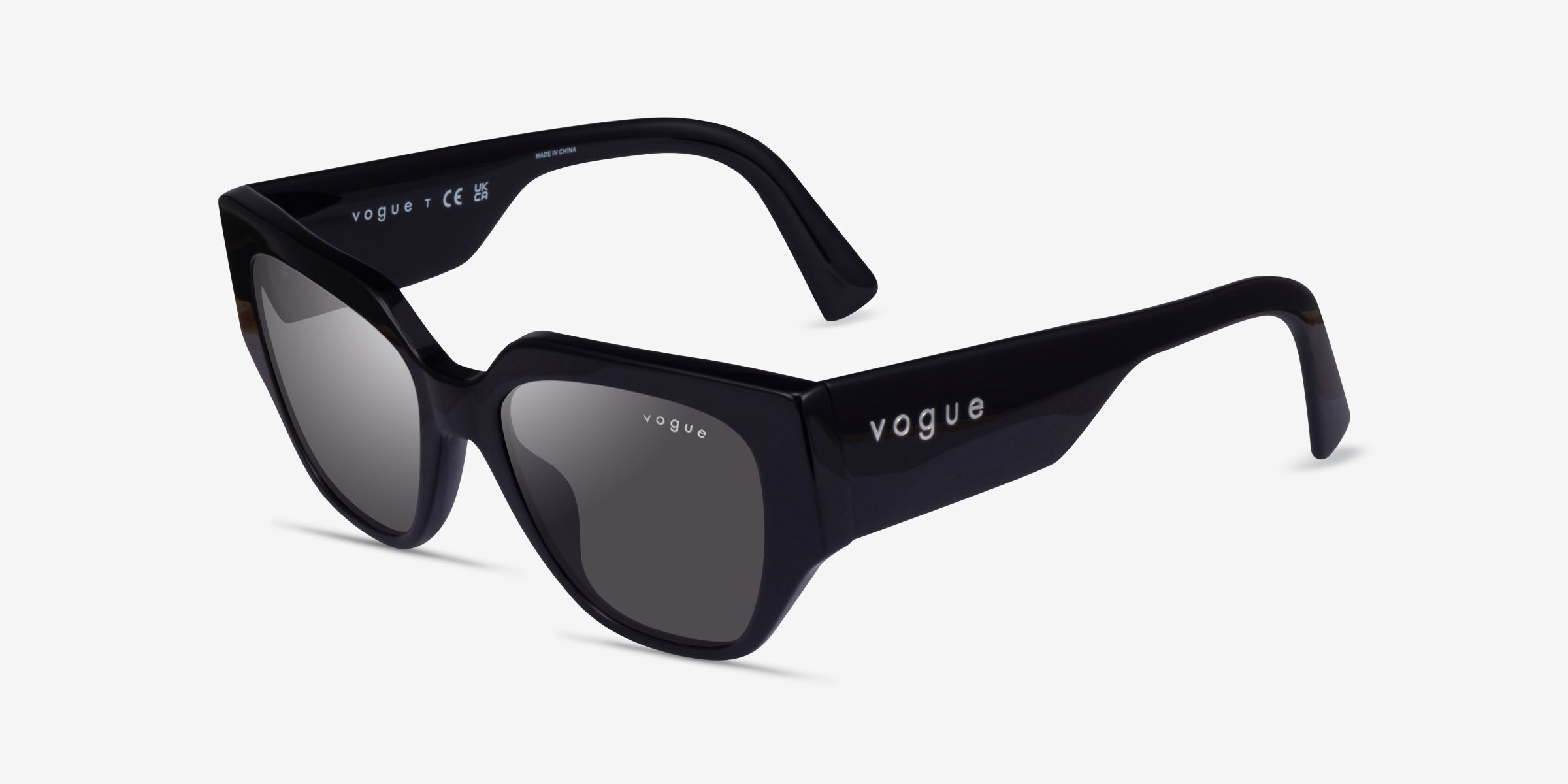 Vogue Eyewear VO5409S Geometric Black Frame Sunglasses For Women