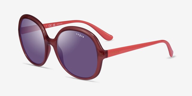 Vogue Eyewear VO5410S Transparent Burgundy PlasticSunglass Frames from EyeBuyDirect, Angle View