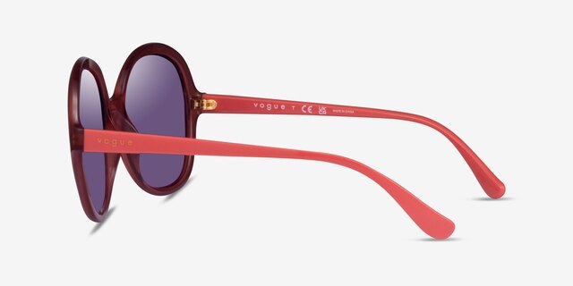 Vogue Eyewear VO5410S Transparent Burgundy PlasticSunglass Frames from EyeBuyDirect, Side View