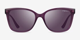 Vogue Eyewear VO5426S Transparent Purple Plastique Soleil de Lunette de vue d'EyeBuyDirect, Vue de Face