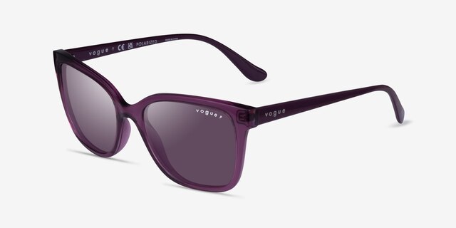 Vogue Eyewear VO5426S Transparent Purple PlasticSunglass Frames from EyeBuyDirect, Angle View