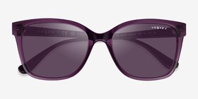 Vogue Eyewear VO5426S Transparent Purple Plastique Soleil de Lunette de vue d'EyeBuyDirect, Vue Rapprochée
